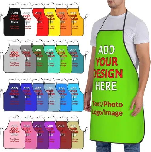 Vista 17 de Delantales personalizados con tu imagen, texto, foto, logotipo, diseña tus propios delantales para jardinería, cocina, cocina