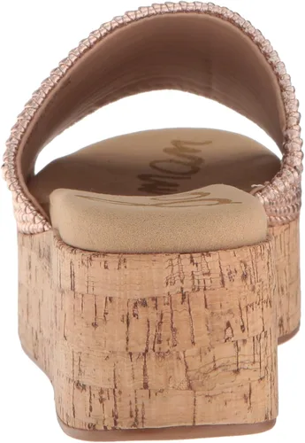 Vista 3 de Sam Edelman Womens Wendi Metallic Cork Wedge Sandals