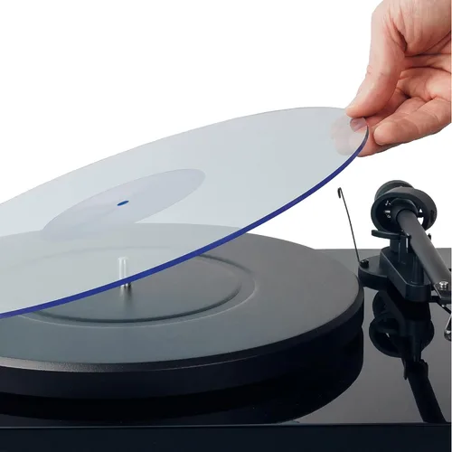 Vista 13 de Tapete acrílico para tocadiscos – 11.75 pulgadas de disco de vinilo negro – Tapete acrílico mecanizado de precisión con hueco de etiqueta