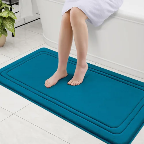 Vista 23 de Grandaily Alfombra de Baño de Espuma Viscoelástica 24x16, Ultra Suave, Antideslizante y Absorbente, Alfombras de Baño Lavables a Máquina y Secables