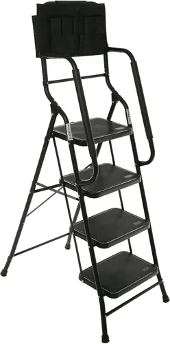 Vista 11 de Wiberwi 3 Step Ladder Folding Step Stool for Adults with Top Handrail 330 Lbs Capacity, Lightweight & Portable Step 3 Stool Ladders with Wide Pedal