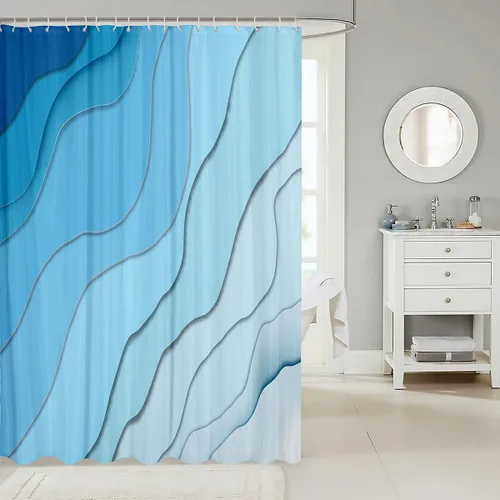 Vista 28 de Decorative White Baseball Shower Curtain Waterproof Polyester Fabric,Red Baseball Bat Bath Curtain Home Bathroom Decor Hanging Curtain with Hooks 72