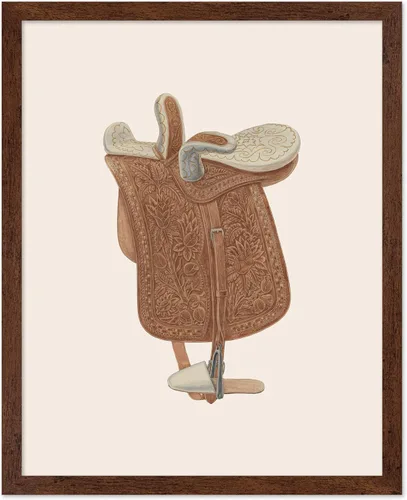 Vista 32 de Poster Master Póster vintage de cuero para silla de montar, estampado retro de vaquero, arte de silla de montar, diseño occidental, impresión