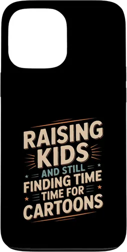 Vista 24 de Raising Kids and Still Finding Time Time for Cartoons Humor Case for iPhone XR