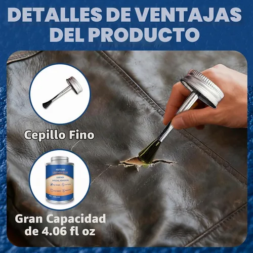 Vista 3 de Adhesivo de cuero, 120ML de cemento adhesivo de reparación de cuero, súper pegamento con cepillo para bolsos, sofás, muebles, asiento de coche