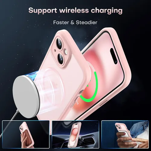 Vista 892 de TOCOL Funda para iPhone 11, compatible con Magsafe, protección completa de cámara, imanes integrados, protección contra caídas, funda translúcida