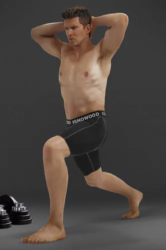 Vista 6 de Isnowood - Pantalones cortos de compresión para hombre, ropa interior atlética de elastano, para ejercicio, correr