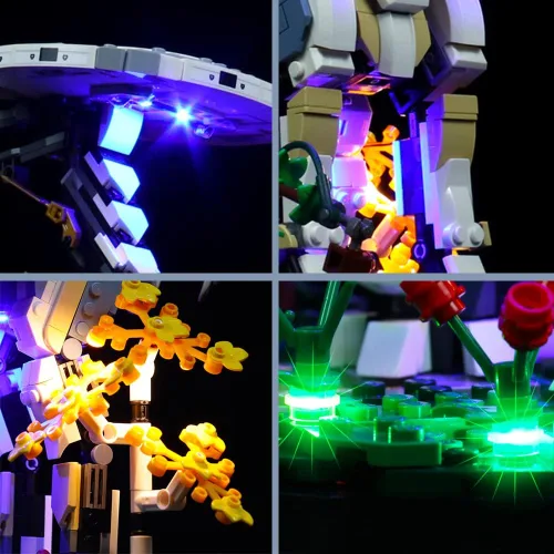 Vista 4 de BrickBling Luces para cuello alto 76989 (solo luces, sin modelo), iluminación de bricolaje para Horizon Forbidden West, iluminación compatible