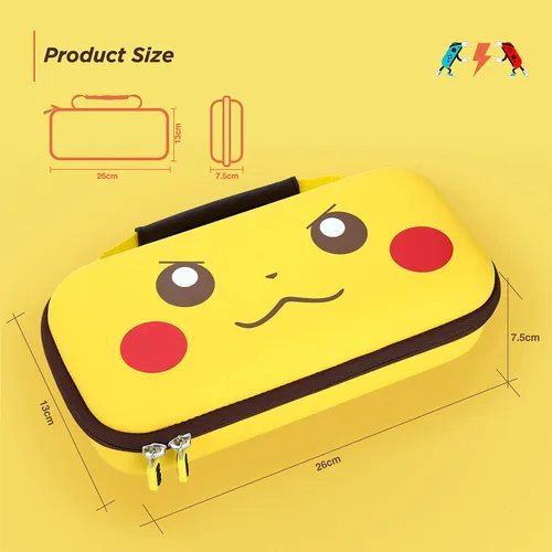 Vista 7 de EKUZO Travel Bag for Nintendo Switch Carrying Case Compatible with Console AccessoriesCute Protective Shell Handbag with Game Holder