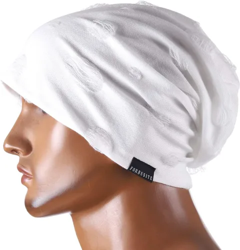 Vista 4 de JESSE Rena Gorro de verano con diseño de calavera, a rayas, delgadoo, holgado para hombre