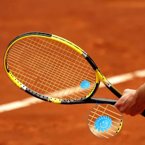 Vista 7 de Chalyna 25 piezas de raqueta de tenis amortiguadores de vibraciones de dibujos animados de silicona para raqueta de tenis, raquetball