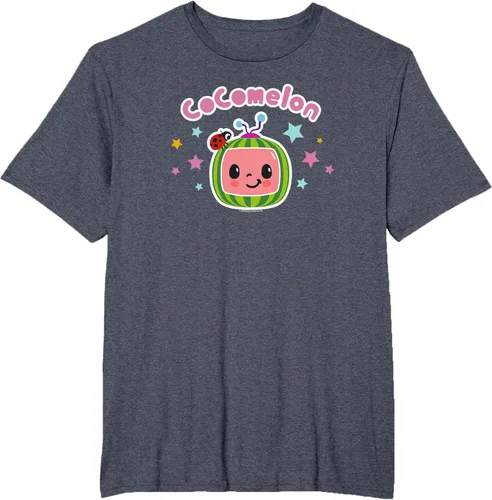 Vista 7 de CoComelon Camiseta clásica con logotipo de cara sonriente centrada, Negro