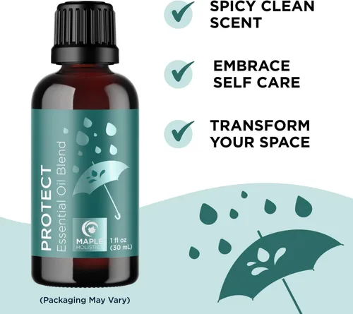 Vista 9 de Breathe Protect and Snooze - Juego de aceites esenciales purificadores para difusor de aromaterapia y baños, aceites esenciales relajantes
