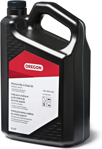 Vista 4 de Oregon 54-059 Aceite y lubricante premium para barra y cadena de motosierras, botella de 1 galón (128 fl.oz / 4500 ml)