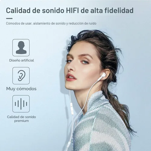 Vista 6 de Paquete de 2 auriculares para iPhone con micrófono integrado y control de volumen, auriculares con cable compatibles con iPhone 14/13/12/11 Pro