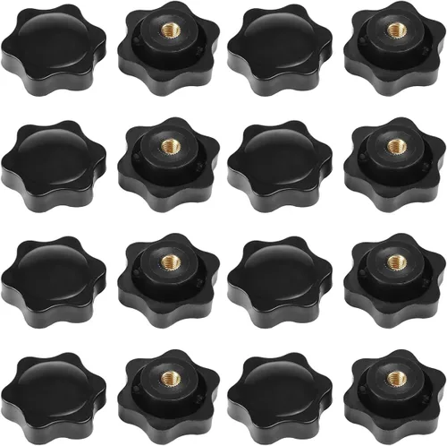 Vista 11 de MroMax Manija de sujeción Gripandles Perillas de tornillo Manijas M5 Roscado en forma de estrella 5pcs