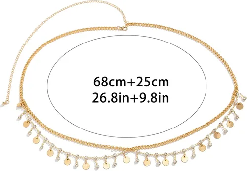 Vista 4 de Sexy estrellas colgante de diamantes de imitación cadena de cintura cinturón verano estrella borla cadena cuerpo cadena festival rave vientre collar