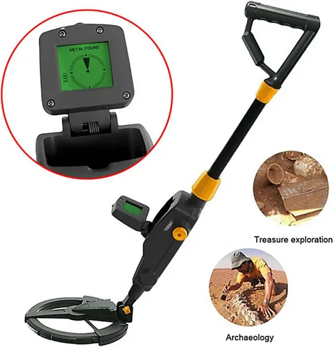 Vista 4 de Detector de metales, con pantalla LCD, detector de oro para niños, detector de alta precisión impermeable, volumen de sensibilidad ajustable, moneda