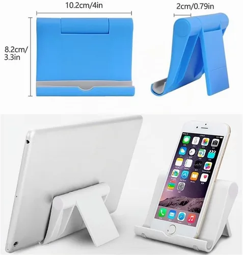 Vista 2 de 4 soportes de teléfono celular ajustables para escritorio compatibles con iPhone 14 13 12 11 8 Pro Max SE XS XR Plus Samsung Galaxy Note20 S20 S10 4