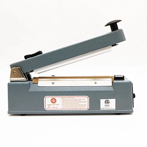 Vista 7 de Sellador manual de impulso sellador de bolsas UL de 8 "con cortador (KF-200HC)