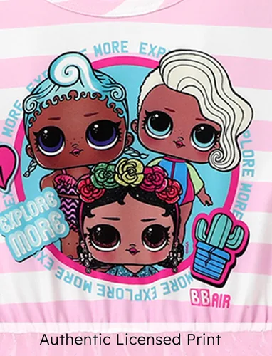 Vista 3 de L.O.L. Surprise! Vestidos de malla tutú para niñas con mariposa y purpurina para fiesta, vestido de tul de manga larga, regalo de cumpleaños