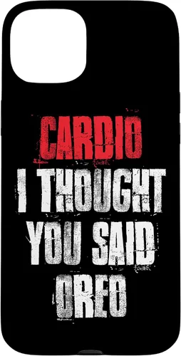 Vista 9 de Funda divertida de entrenamiento de gimnasio para iPhone 11 Pro Cardio I Thought You Said Oreo