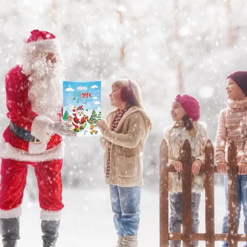 Vista 7 de 40 piezas de bolsas de regalo de Navidad con asas - Bolsas de golosinas de invierno para niños, geniales bolsas de caramelos de Santa Claus