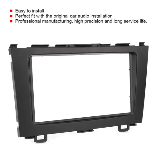 Vista 6 de Fydun Panel estéreo de audio, DVD de coche estéreo de audio fascia panel de tablero 2 Din Frame Trim Kit negro para CRV 07-10