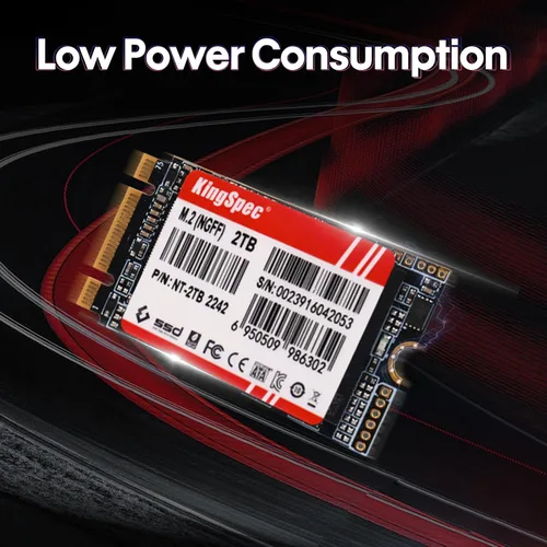 Vista 4 de KingSpec M.2 SATA SSD, 256 GB 2242 SATA III 6 Gbps interna M.2 SSD, unidad de estado NGFF ultradelgada para computadora