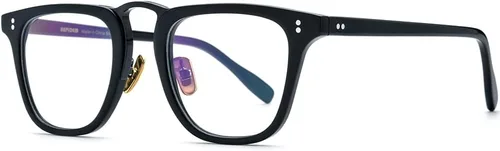 Vista 17 de HEPIDEM Marco de gafas de acetato para mujer, gafas cuadradas vintage para hombre, gafas ópticas