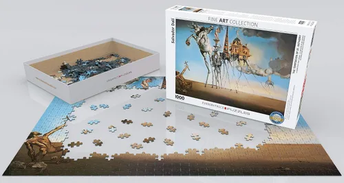 Vista 3 de EuroGraphics Salvador Dalí La tentación de San Antonio - Rompecabezas (1000 piezas), color blanco