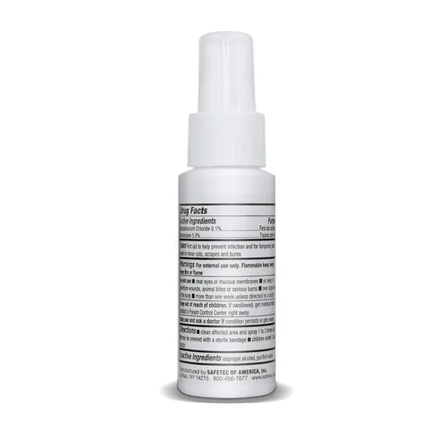 Vista 2 de Safetec Spray limpiador antiséptico, botella de spray de 2 onzas (24 botellas/caja)