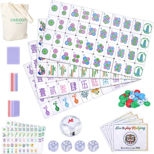 Vista 11 de American Mahjong Tile Set for Mah Jong Lovers, Adult, Beginners Pale Blue