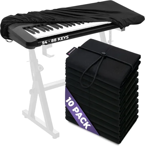 Vista 8 de Liquid Stands Funda para teclado de piano, cubierta antipolvo para 88 Funda protectora eléctrica digital con elastano de alta elasticidad y bloqueo
