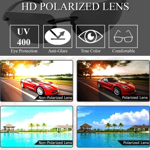Vista 6 de Fiore Island Sol - Lentes de sol polarizados y no polarizados sin montura TR90 para hombres y mujeres