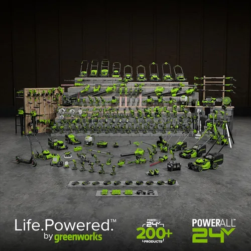 Vista 9 de Greenworks Aspiradora inalámbrica de 24 V sin escobillas de 3 galones con manguera, herramienta para hendiduras, boquilla de piso, batería de 4.0 Ah