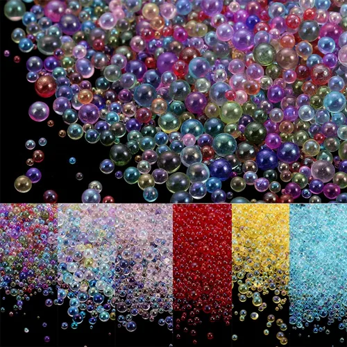 Vista 6 de Mini bolas de cristal de 0.4 a 0.118 in, relleno de resina epoxi para bricolaje, moldes de silicona, rellenos de decoración de arte de uñas