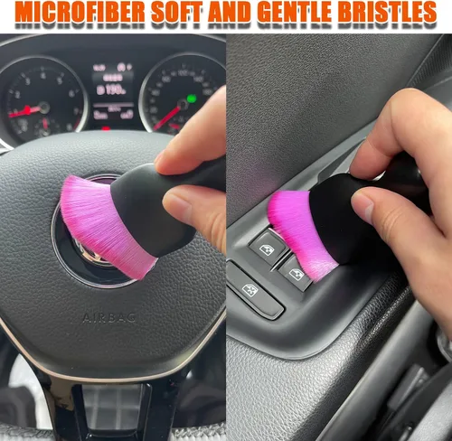 Vista 6 de Cepillo para Detalles del Interior del Coche, Cepillo de Polvo Ultra Suave sin Rayar, Herramienta de Limpieza del Interior del Coche para Limpiar