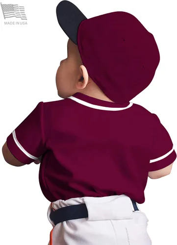 Vista 4 de Hat and Beyond camiseta de béisbol para hombre con botones hipster hip hop
