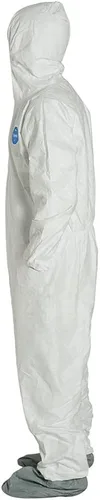 Vista 8 de DuPont Tyvek 400 TY122S Buzo de seguridad desechable, con protector de botas, XL, paquete de 25
