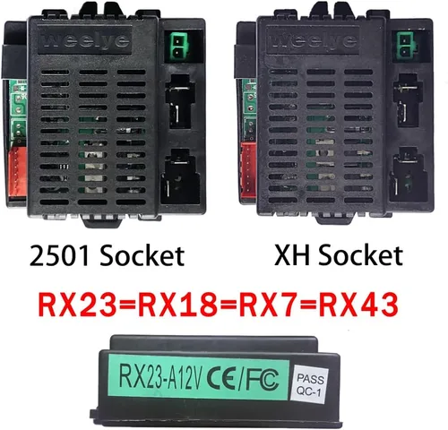 Vista 3 de Weelye RX23 RX18 RX43 2.4G Caja de control de receptor Bluetooth de 12 voltios, controlador de velocidad, kit de conversión de placa de circuito