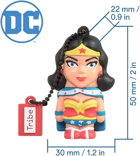 Vista 2 de Memoria USB de 16 GB Wonder Woman - Unidad flash original DC Comics 2.0, tribu FD031503