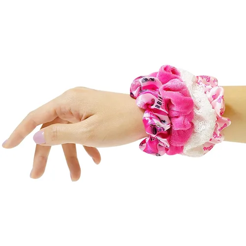 Vista 7 de Barbie - Juego de 5 piezas de accesorios para el cabello, 1 cepillo regular de 9 pulgadas y 4 coleteros, cepillo desenredante, cuerdas elásticas