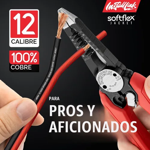 Vista 3 de Install Link Cable de altavoz calibre 12 AWG (100 pies) para automóvil o cine en casa (OFC) Pure OFC Copper, 12/2 Speaker Cable, 2-Conductor