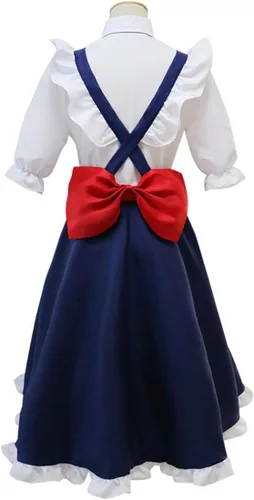 Vista 2 de Miss Kobayashi s Dragon Maid Tohru Cosplay vestido azul