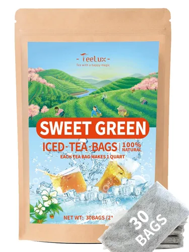 Vista 32 de TeeLux Bolsas de té verde menta, té verde con menta, menta verde y citronela, con cafeína, 100% real y natural, 100