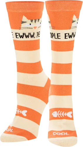 Vista 2 de Cool Socks My Dog, Cat is My Therapist Fun Print Calcetines para mujer, talla 5-10