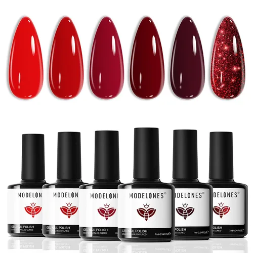 Vista 30 de Modelones - Juego de esmaltes de gel transparente, capa base de gel superior, sin limpieza, 0.5 onzas líquidas Un conjunto claro