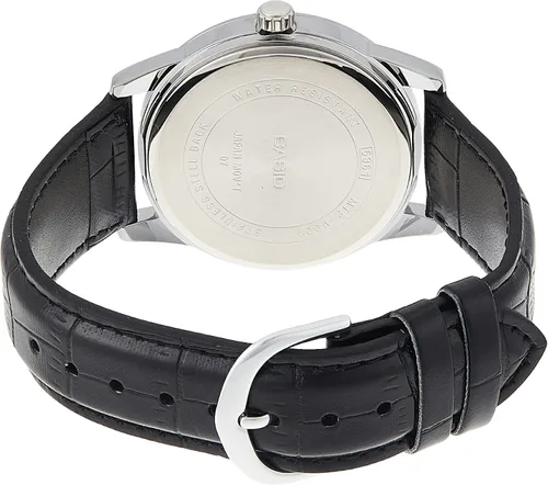 Vista 2 de Casio MTPV001L-7B Reloj de cuarzo de cuero negro para hombre Reloj de cuarzo