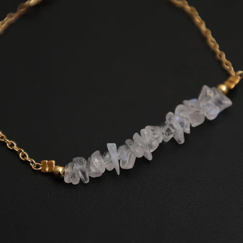 Vista 17 de Gempires Natural Chips Bar Bracelet, Energy Healing Crystals, Birthday, Gift for Her, Gemstone Jewelry 8 inch